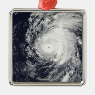 Ornement Carré Argenté Ouragan Neki à l'ouest d'Hawaii