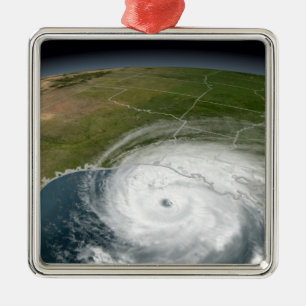 Ornement Carré Argenté Ouragan Rita 2