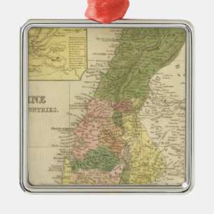 Ornement Carré Argenté Palestine et pays voisins
