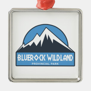 Ornement Carré Argenté Parc provincial Bluerock Wildland