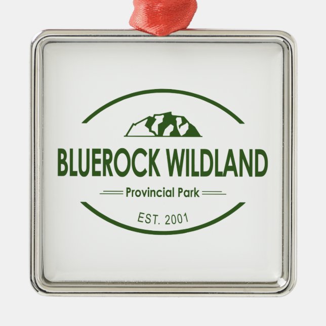 Ornement Carré Argenté Parc provincial Bluerock Wildland (Devant)
