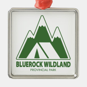 Ornement Carré Argenté Parc provincial Bluerock Wildland Mountain Camping