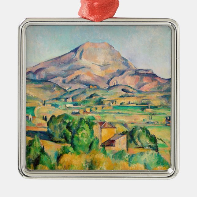 Ornement Carré Argenté Paul Cezanne - Mont Sainte-Victoire (Devant)
