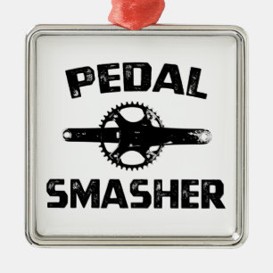 Ornement Carré Argenté Pedal Smasher
