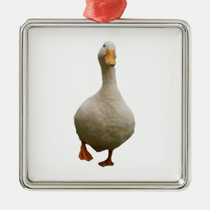 Ornement Carré Argenté Pekin Duck Orament