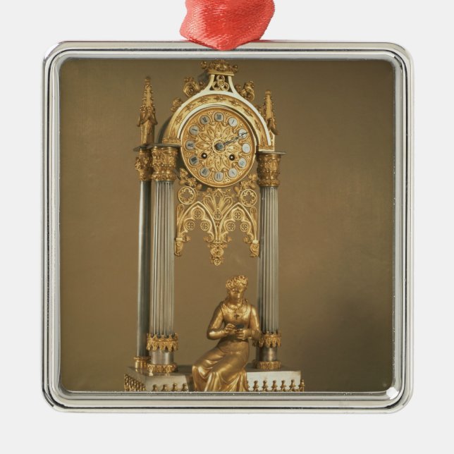 Ornement Carré Argenté Pendule De Paris, c.1830 (Devant)