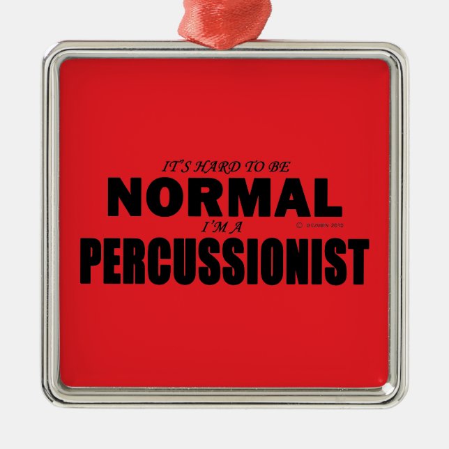 Ornement Carré Argenté Percussionniste normal (Devant)