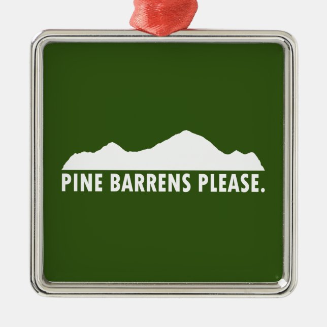 Ornement Carré Argenté Pine Barrens S'Il Vous Plaît (Devant)