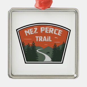 Ornement Carré Argenté Piste de Nez Perce