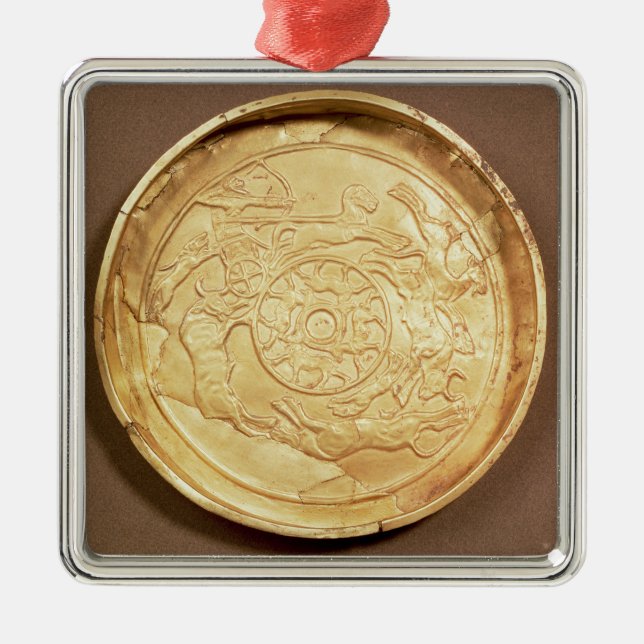 Ornement Carré Argenté Plat (or) (Devant)