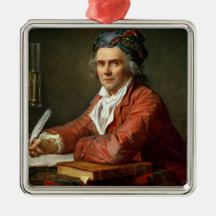 Ornement Carré Argenté Portrait d'Alphonse Leroy, 1783