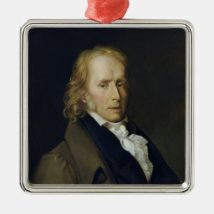 Ornement Carré Argenté Portrait de Benjamin Constant de Rebecque
