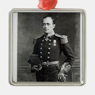 Ornement Carré Argenté Portrait de capitaine Robert Falcon Scott