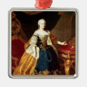 Ornement Carré Argenté Portrait de l'impératrice Maria Theresa