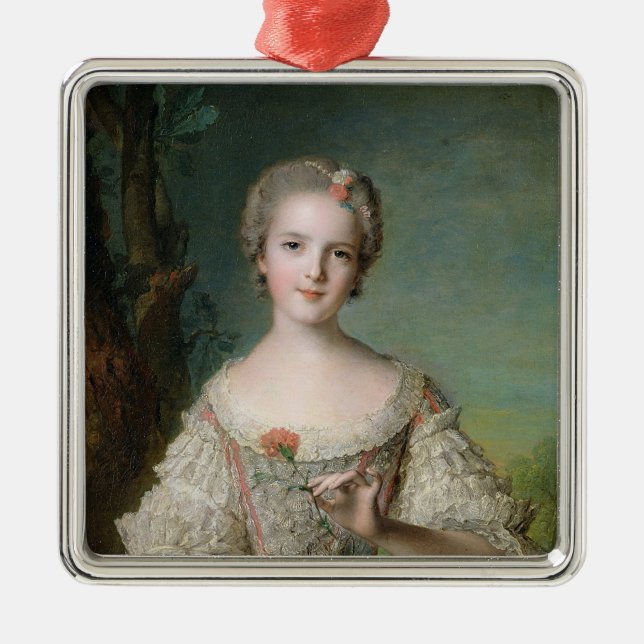 Ornement Carré Argenté Portrait de Madame Louise De France (Devant)