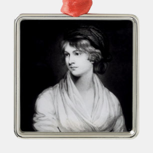 Ornement Carré Argenté Portrait de Mary Wollstonecraft Godwin