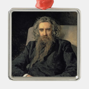 Ornement Carré Argenté Portrait de Vladimir Sergeïevitch Soloviev , 1895