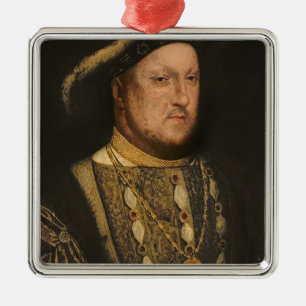 Ornement Carré Argenté Portrait d'Henry VIII c.1536