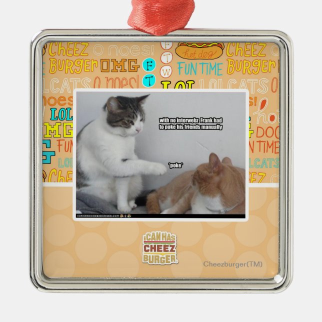 Ornement Carré Argenté Poussée (Devant)