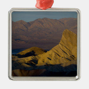 Ornement Carré Argenté Première lumière du matin sur Zabriskie Point et 3