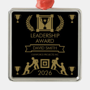 Ornement Carré Argenté Prix du leadership du personnel d'entreprise