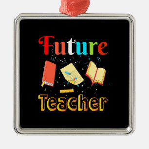Ornement Carré Argenté Professeur futur