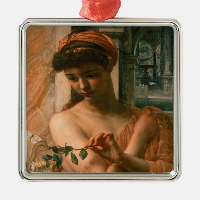Ornement Carré Argenté Psyché dans le Temple de l'Amour (par Edward Poynt (Devant)