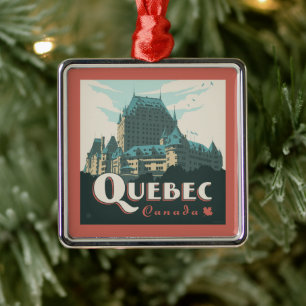 Ornement Carré Argenté Québec Canada   Château Frontenac