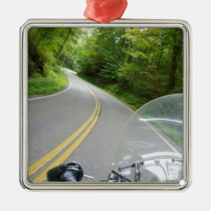 Ornement Carré Argenté Queue du dragon