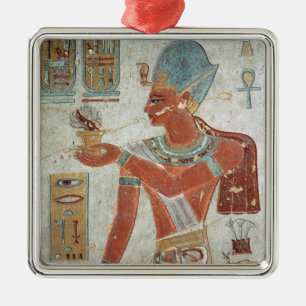 Ornement Carré Argenté Ramesses II : Habillé pour la guerre