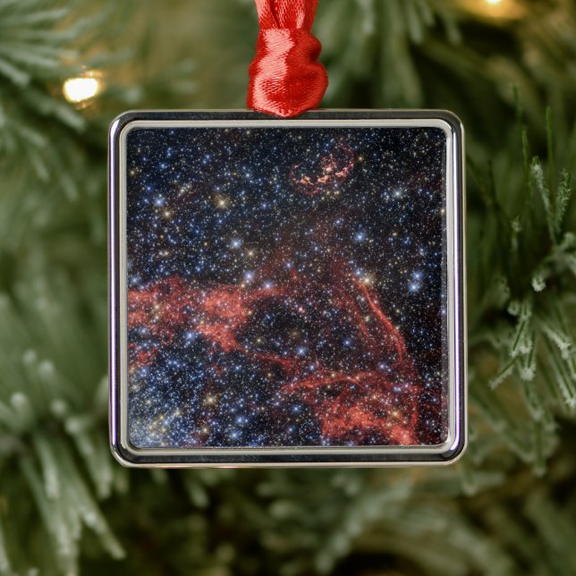 Ornement Carré Argenté Recherche De Survivant Stellaire De Supernova Expl (Arbre)