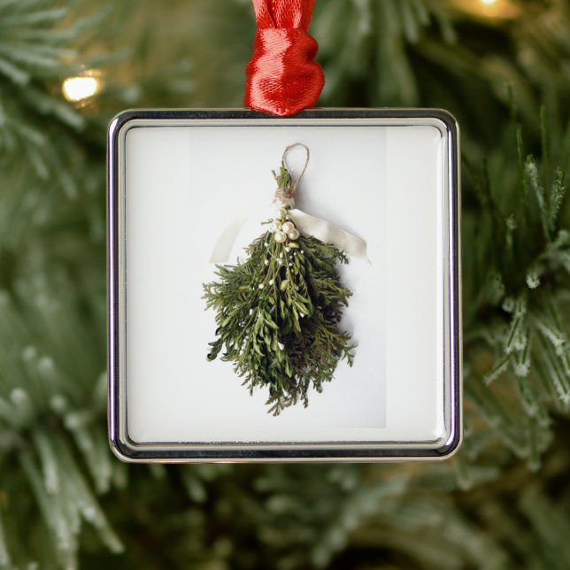 ORNEMENT CARRÉ ARGENTÉ **RENCONTREZ-MOI SOUS LE MAL DE NOËL (Arbre)