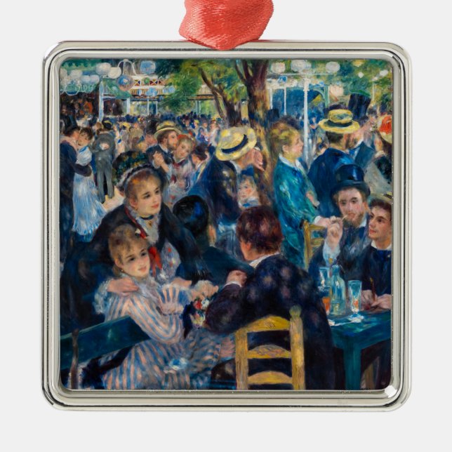 Ornement Carré Argenté Renoir - Danse au Moulin de la Galette (Devant)