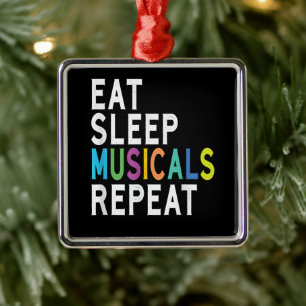 Ornement Carré Argenté Répéter les comédies musicales du sommeil