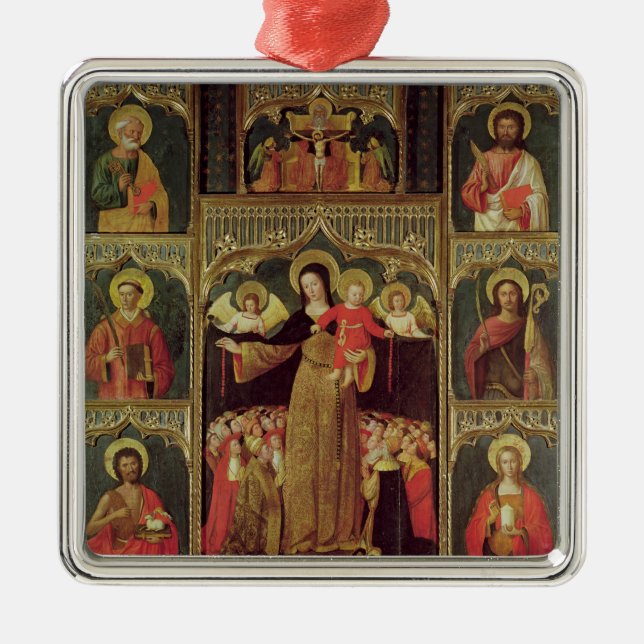 Ornement Carré Argenté Retable de la Vierge du chapelet, c.1500 (Devant)