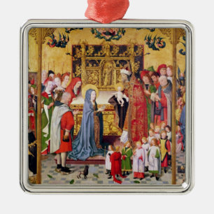 Ornement Carré Argenté Retable des sept joies de la Vierge
