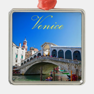 Ornement Carré Argenté Rialto Bridge Venice - Pro Photo