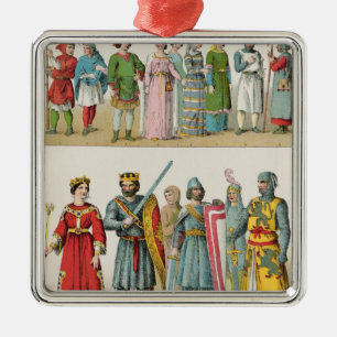 Ornement Carré Argenté Robe de Français