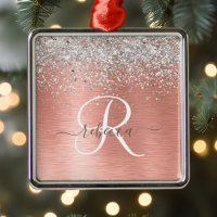 Rose Gold brossé Parties scintillant métallique No