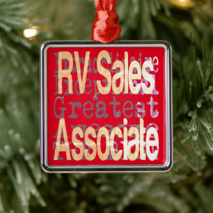 Ornement Carré Argenté RV Sales Associé Extraordinaire