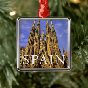 Ornement Carré Argenté Sagrada Familia Barcelone, Espagne