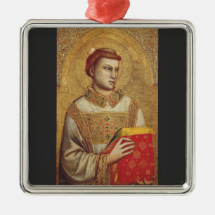 Ornement Carré Argenté Saint Stephen par Giotto