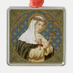 Ornement Carré Argenté Sainte-Catherine de Sienne (BK 19)
