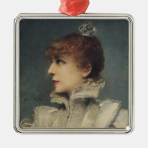Ornement Carré Argenté Sarah Bernhardt 1875