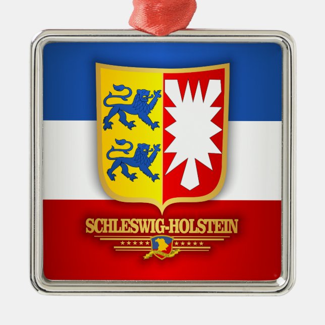 Ornement Carré Argenté Schleswig-Holstein COA (Devant)