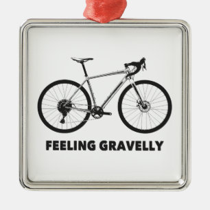 Ornement Carré Argenté Sentir le cyclisme Gravelly