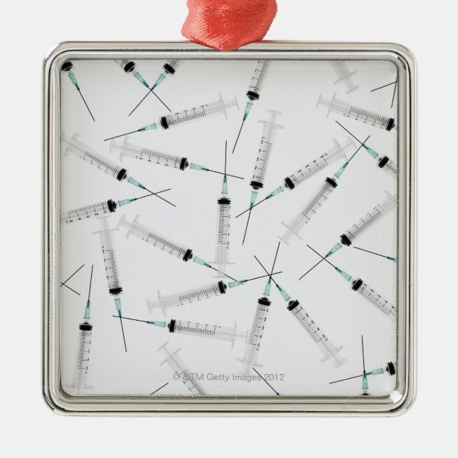 Ornement Carré Argenté Seringues 2 (Devant)