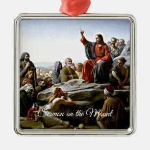 Ornement Carré Argenté Sermon sur le mont par Carl Bloch
