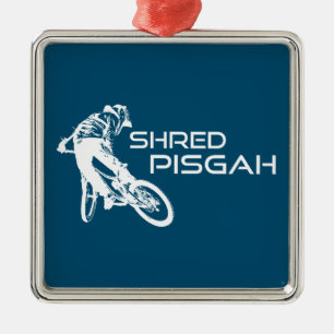 Ornement Carré Argenté Shred Pisgah North Carolina Mountain Biking