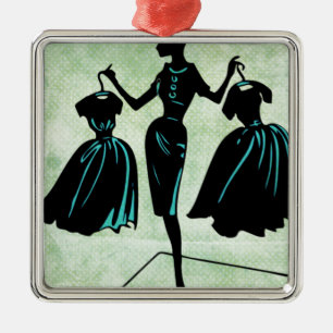 Ornement Carré Argenté Silhouette fashionista